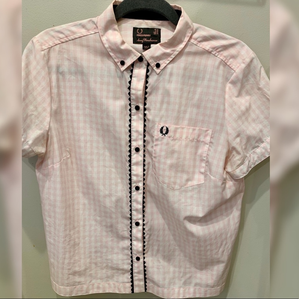 Fred Perry Amy Winehouse pink gingham top